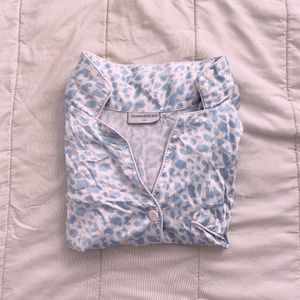 satin leopard print pajamas